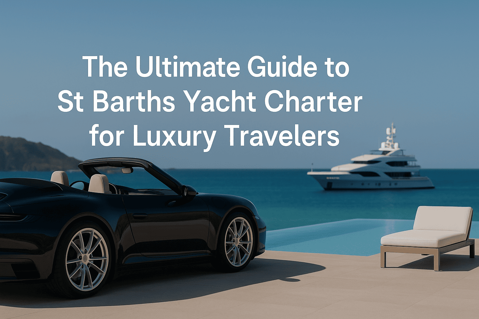 St Barths yacht charter luxury yacht sailing on clear blue Caribbean water